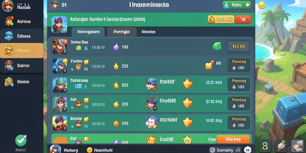 Screenshot menunjukkan tampilan antarmuka utama aplikasi MPONUSA.