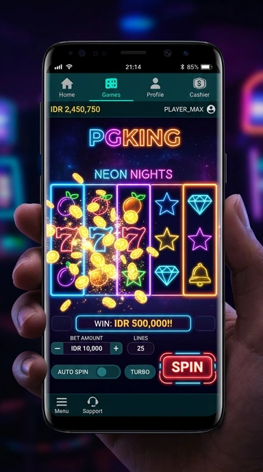 Cuplikan layar menu unduhan pgking untuk perangkat Android